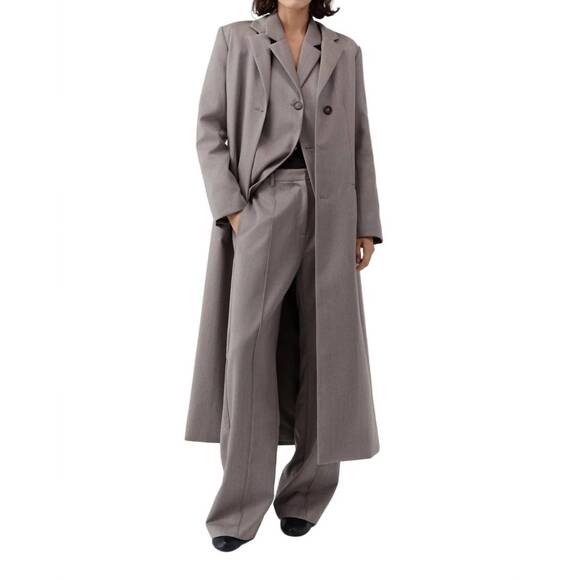 NEW ST. AGNI women's oupa pintuck pants in doe - Picture 7 of 8